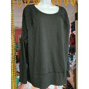 Lace trim sweatshirt by Knox Rose